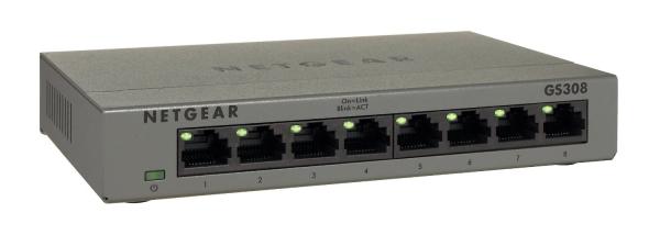 NETGEAR 8PT GE UNMANAGED SW METAL LP, GS308