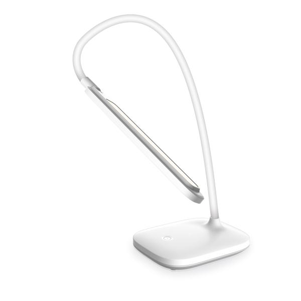 Platinet stolná LED lampa 5W stmievateľná, dotykové ovládanie, integrovaná batéria 2400mAh, biela 