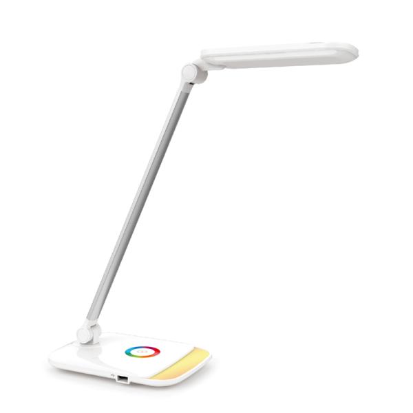 Platinet stolná LED lampa 18W stmievateľná, dotykové ovládanie, USB port, biela 