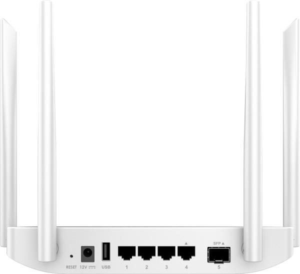 Grandstream GWN7052F Wi-Fi router, 802.11ac, 2x2:2 MU-MIMO, 1.27Gbps, 1x SFP WAN port, 4x1Gbps portov 