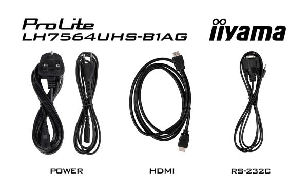 75" iiyama LH7564UHS-B1AG:VA, 4K UHD, Android, 24/ 7 