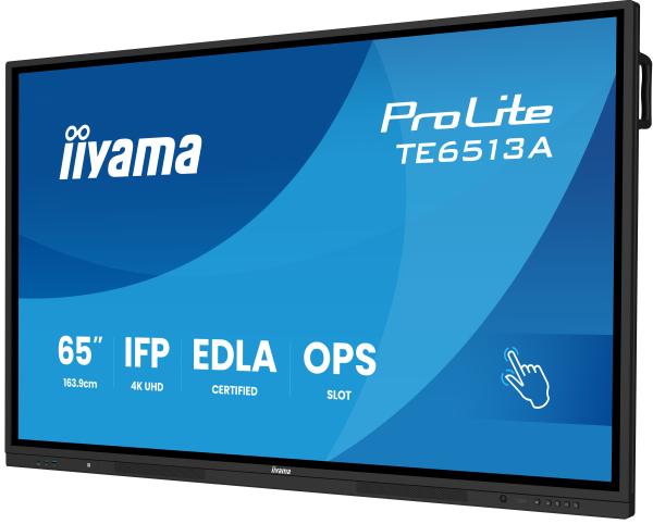 65" iiyama TE6513A-B1AG: IPS, 4K, 40P, EDLÁ 
