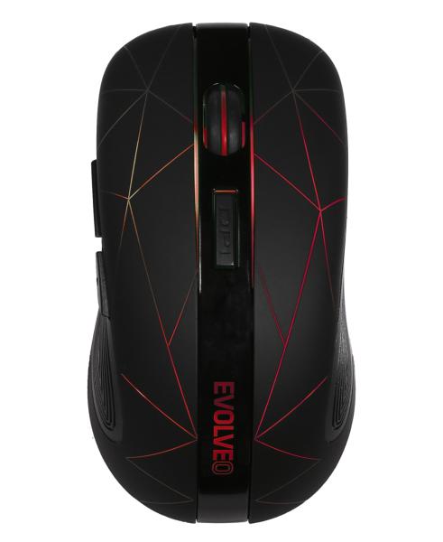 EVOLVEO WM430/ Herná/ Optická/ 1 600 DPI/ Bezdrôtová USB/ Čierna 