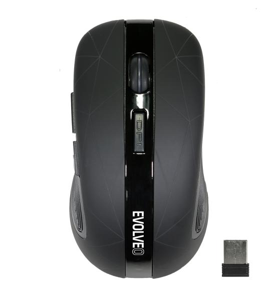 EVOLVEO WM430/ Herná/ Optická/ 1 600 DPI/ Bezdrôtová USB/ Čierna