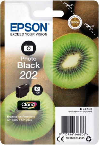 EPSON ink Fotočerná 202 Premium - singlepack, 4, 1ml, 400s, standard