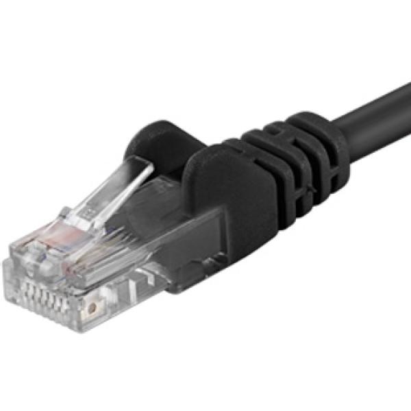 Patch kábel UTP RJ45-RJ45 level CAT6, 0.25m, čierna