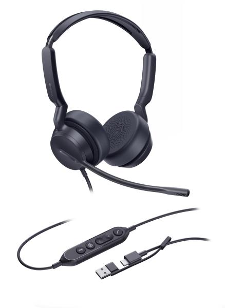 Yealink UH42 Dual UC USB-C A, drôtová náhlavná 