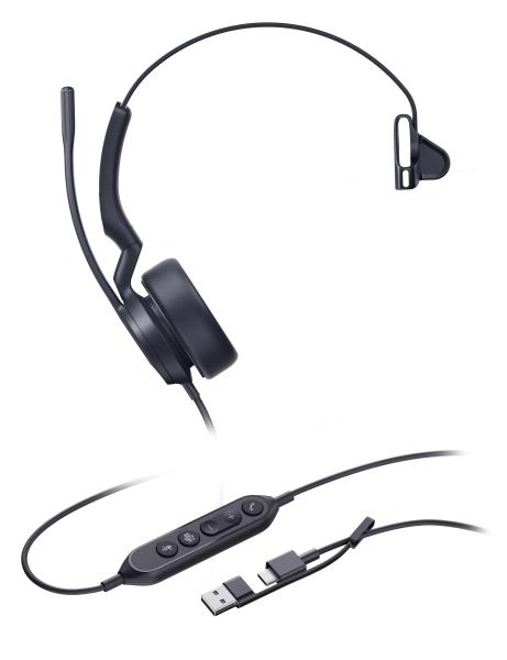 Yealink UH44 Mono Teams USB-C A náhlavná súprava 