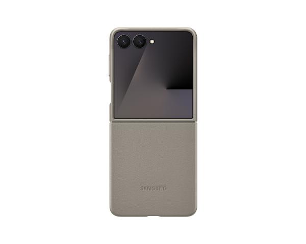 Samsung Ochranný kryt z vegánskej kože Flip7 Taupe 