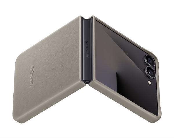 Samsung Ochranný kryt z vegánskej kože Flip7 Taupe 