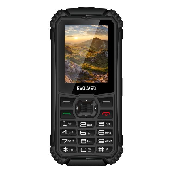 EVOLVEO StrongPhone Q1, IP68 odolný Dual SIM telefón, 2, 4" LCD, 1800mAh, čierny 