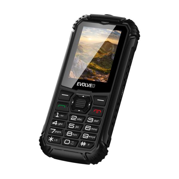 EVOLVEO StrongPhone Q1, IP68 odolný Dual SIM telefón, 2, 4" LCD, 1800mAh, čierny 
