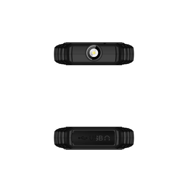 EVOLVEO StrongPhone Q1, IP68 odolný Dual SIM telefón, 2, 4" LCD, 1800mAh, čierno-oranžový 