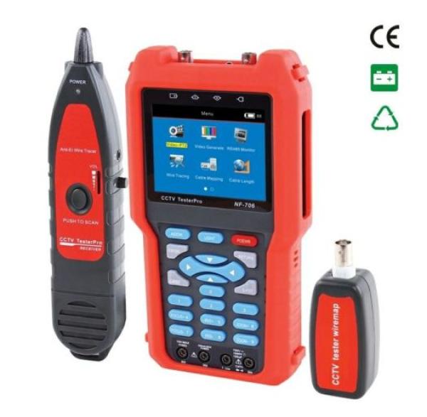 W-Star CCTV tester pro kamerové systémy WSNF706 s LCD displejem a multimetrem