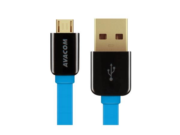 Kábel AVACOM MIC-40B USB - Micro USB, 40cm, modrá