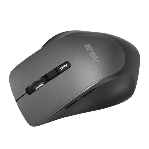 ASUS WT425/ Ergonomická/ Optická/ Pre pravákov/ 1 600 DPI/ Bezdrôtové USB/ Šedá 