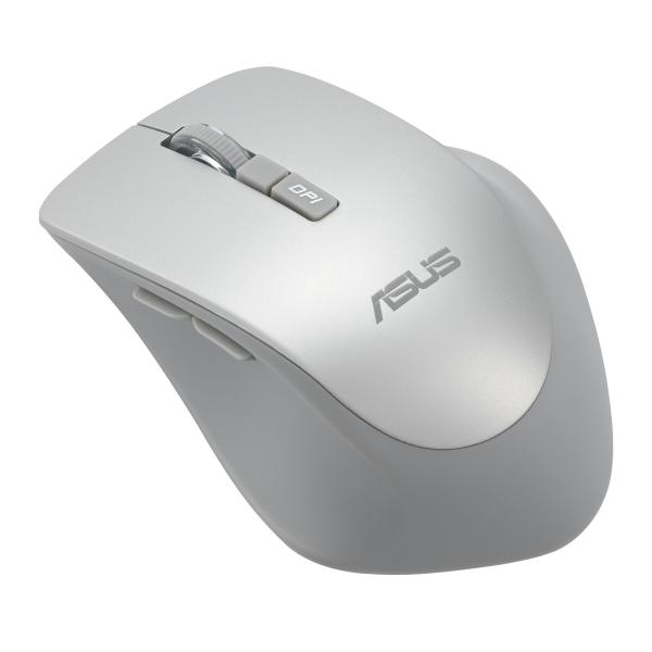 ASUS WT425/ Ergonomická/ Optická/ Pre pravákov/ 1 600 DPI/ Bezdrôtové USB/ Strieborná 