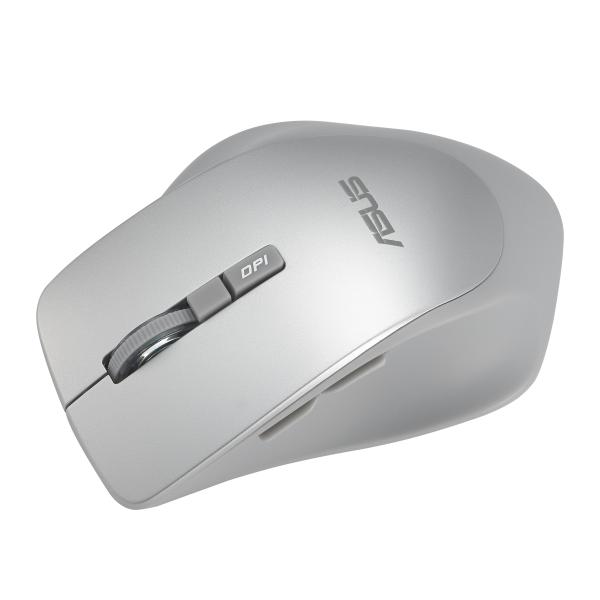 ASUS WT425/ Ergonomická/ Optická/ Pre pravákov/ 1 600 DPI/ Bezdrôtové USB/ Strieborná 
