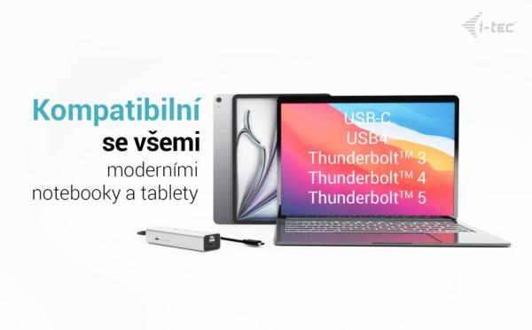 i-tec USB-C Charging Metal HUB 5port s USB-C video 8K, Power Delivery 85W 