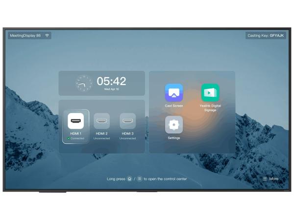 Yealink MeetingDisplay 86, Ultra HD, 4K, IPS,  