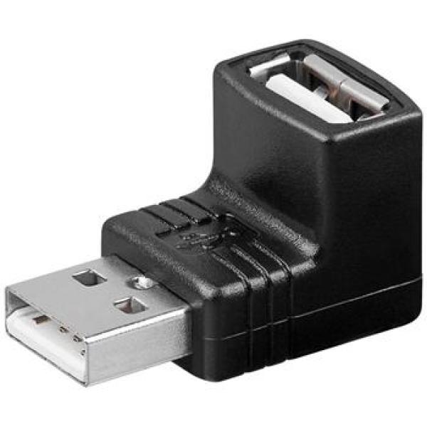 PremiumCord USB redukce A-A, Male/ Female 90°
