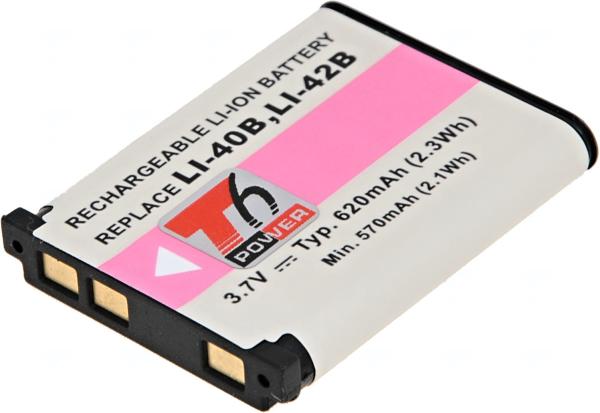 Batéria T6 Power Olympus Li-40B, Li-42B, D-Li63, EN-EL10, NP-45, NP-80, D-Li108, 620mAh, 2, 3Wh