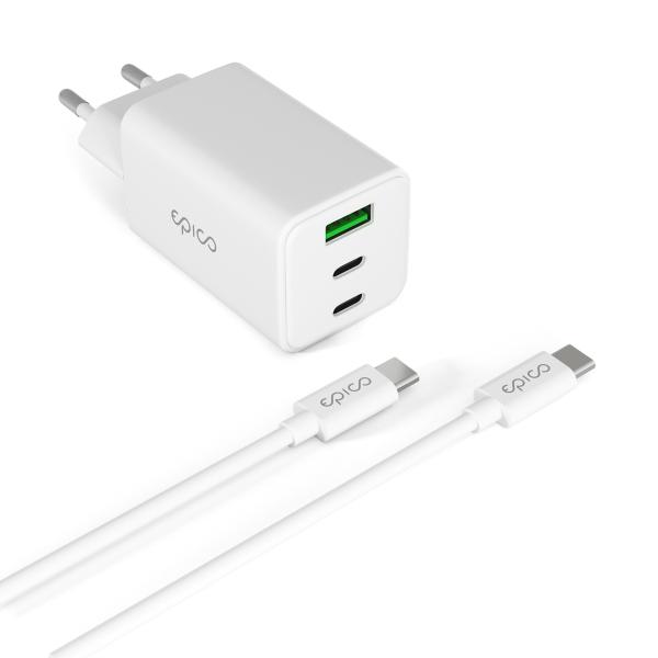 Epico GaN 65W adaptér EA65 s 1, 2 m USB-C káblom 