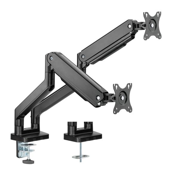 Držiak monitora Brateck LDT60-C024 dve ramená vedľa seba mechanická pružina Heavy Duty 