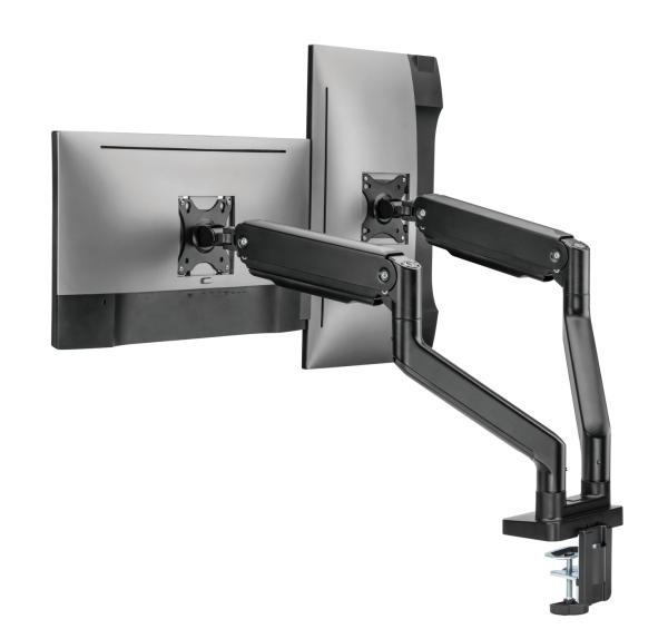 Držiak monitora Brateck LDT60-C024 dve ramená vedľa seba mechanická pružina Heavy Duty 