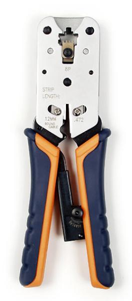 W-star Krimpovacie kliešte RJ45 WS2182R s račňou priame, strúhač izolácie