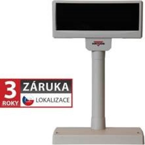 LCD zákaznický displej Virtuos FL-2024LW 2x20, USB, 5V, béžový