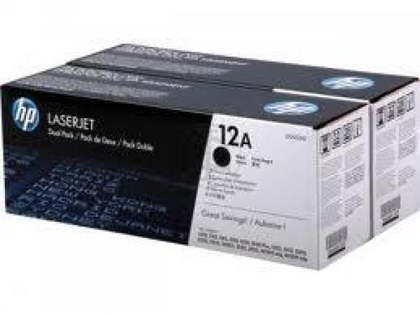 HP tlačová kazeta čierna, 2-pack Q2612AD