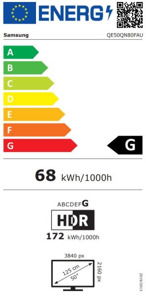 Samsung 50" NEO QLED QE50QN80F: 4K UHD DVB-T2 C S2 