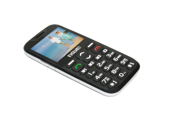 EVOLVEO EasyPhone XD, mobilní telefon pro seniory s nabíjecím stojánkem (černá barva) 