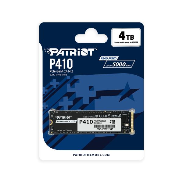 PATRIOT P410/ 4TB/ SSD/ M.2 NVMe/ 5R 