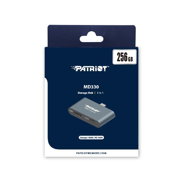 256GB Patriot HUB + úložisko MD300 USB-C+ HDMI 