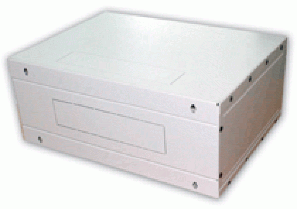 19"rozvádzač jednodielny 6U/ 400mm FLAT-PACK skl.dv. 