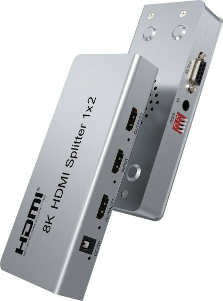 PremiumCord HDMI 2.1 splitter 1-2 porty 