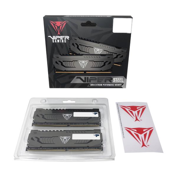 Patriot Viper Steel/ DDR4/ 16GB/ 3200MHz/ CL16/ 2x8GB/ Grey 