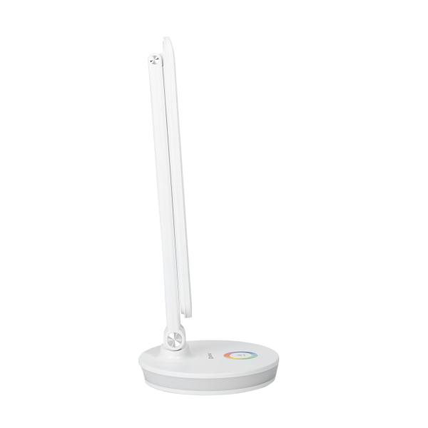 Platinet PDL400RGBW stolná LED lampa 12W stmievateľná, dotykové ovládanie, USB port, biela 