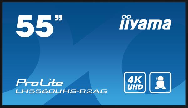 55" iiyama LH5560UHS-B2AG: VA, 4K UHD, Andr.11, 24/ 7 