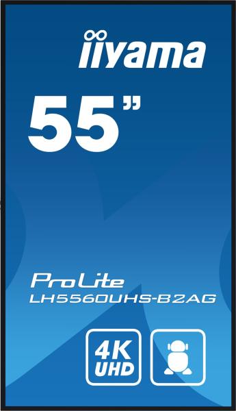 55" iiyama LH5560UHS-B2AG: VA, 4K UHD, Andr.11, 24/ 7 