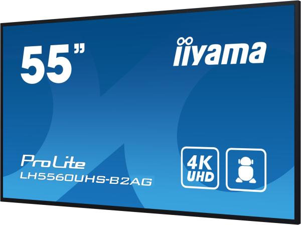 55" iiyama LH5560UHS-B2AG: VA, 4K UHD, Andr.11, 24/ 7 