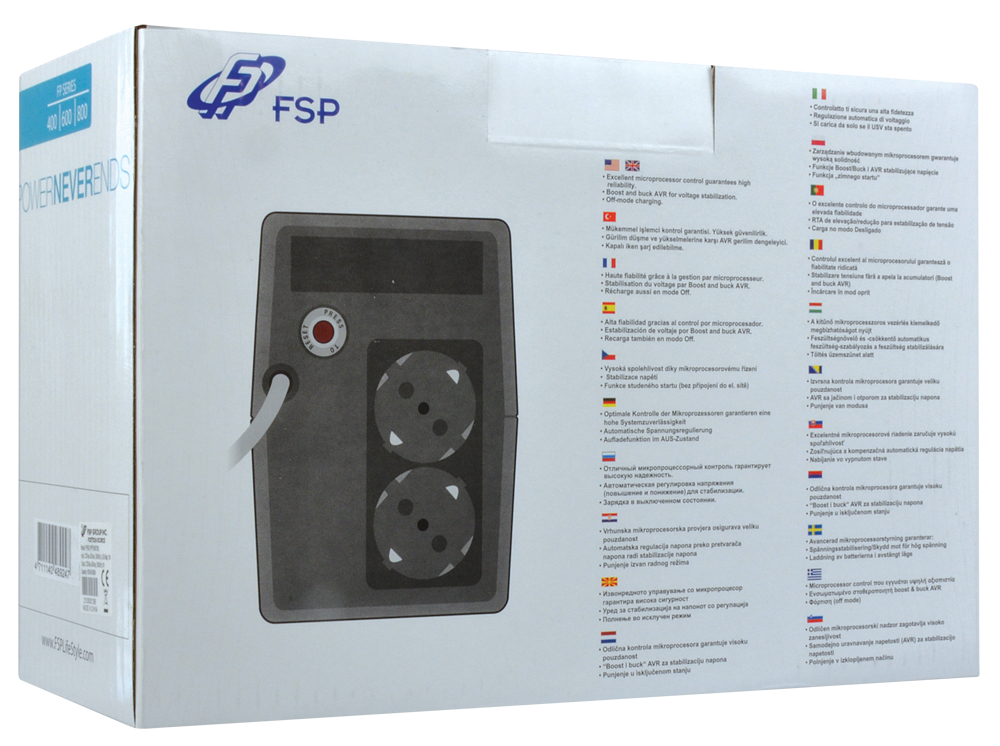FSP UPS FP 600, 600 VA / 360 W, line interactive 