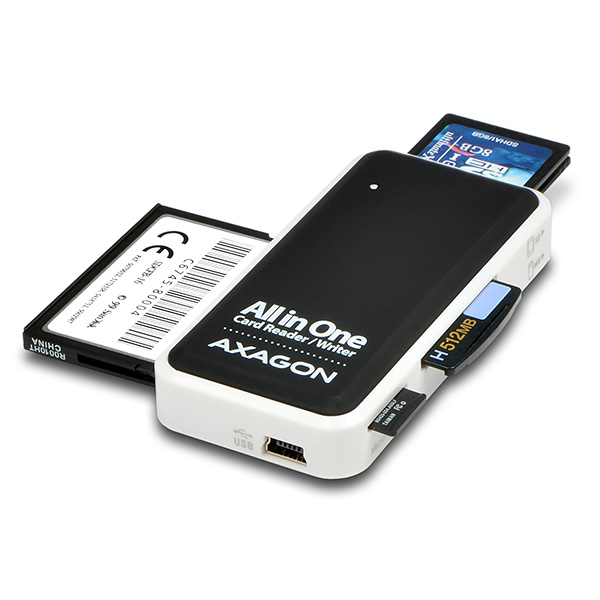 AXAGON CRE-X1, USB 2.0 externá MINI čítačka 5-slot ALL-IN-ONE 