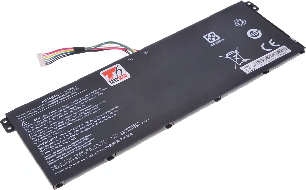 Batéria T6 Power pre Acer Aspire ES1-311, ES1-511, E5-571, E5-731, 3150mAh, 48Wh, 4cell, Li-ion