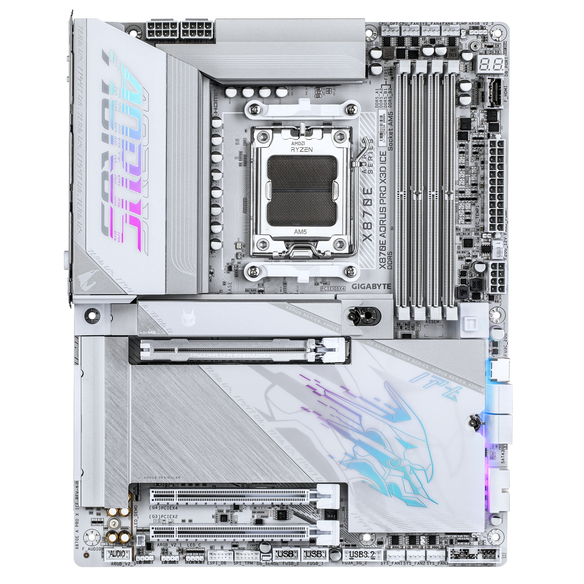 GIGABYTE X870E AORUS PRO X3D ICE/ AM5/ ATX 