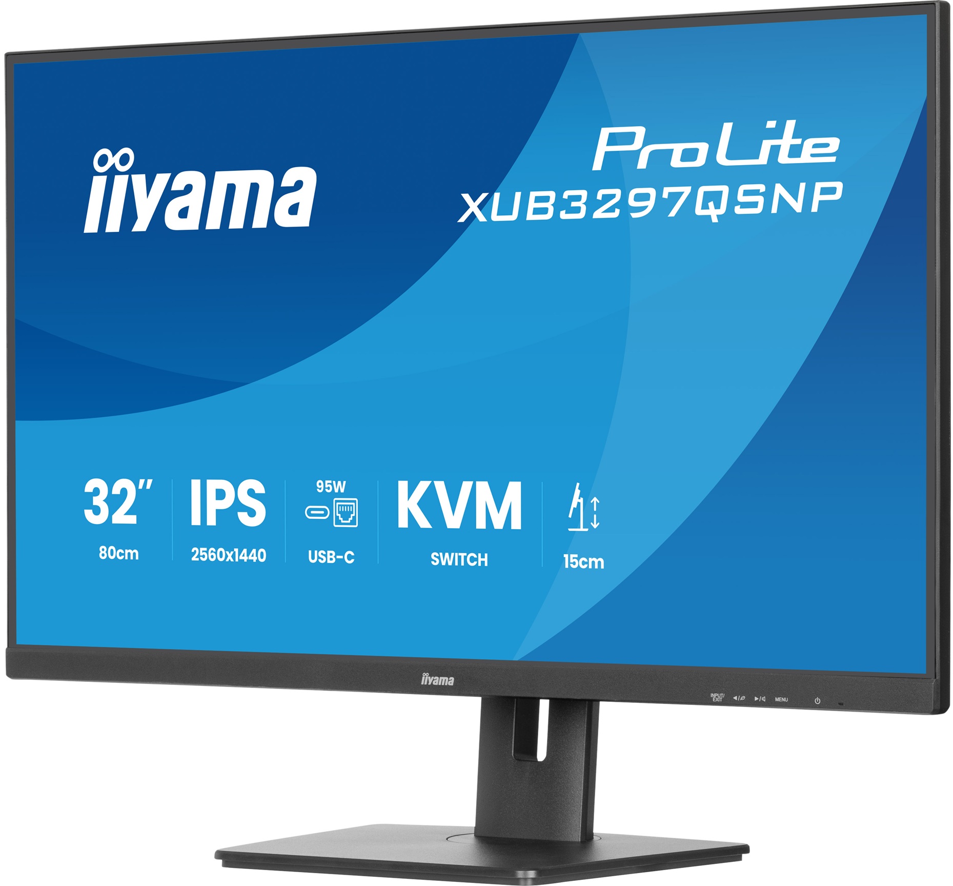 iiyama ProLite/ XUB3297QSNP-B1/ 32"/ IPS/ QHD/ 100Hz/ 1ms/ Čierna/ 5R 