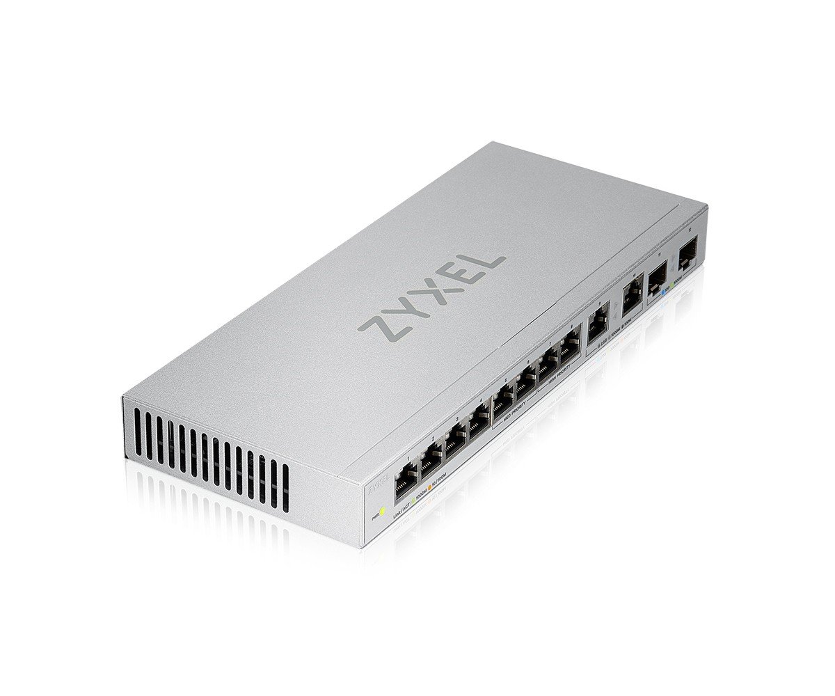 Zyxel XGS1010-12 v2, 12-Port Gigabit Unmanaged Switch with 8-Port 1G + 2-Port 2.5G + 2-Port SFP+ 