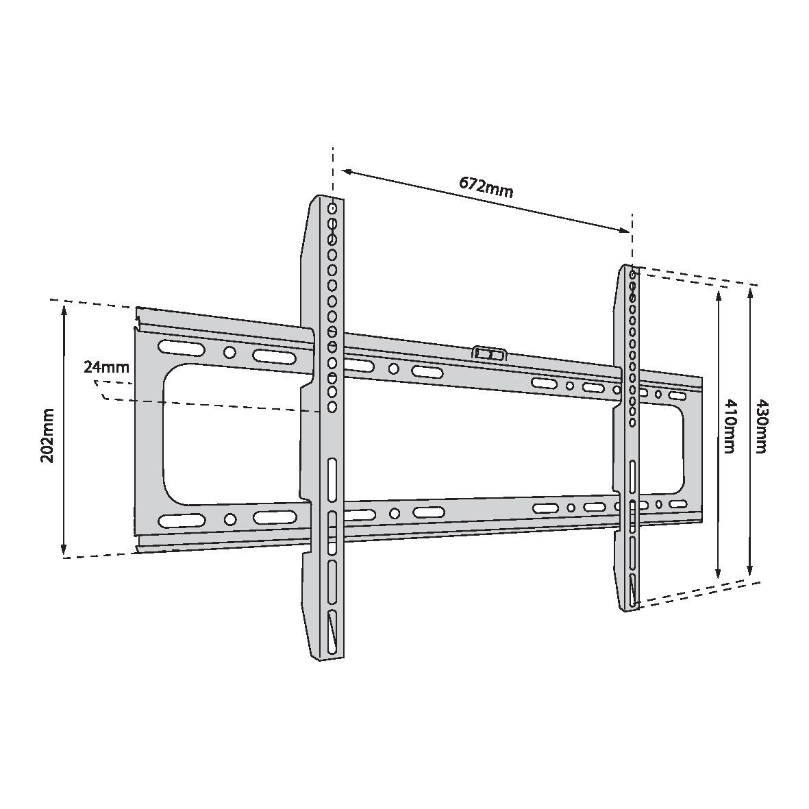 TB TV wall mount TB-750 up to 65", 40kg max VESA 600x400 